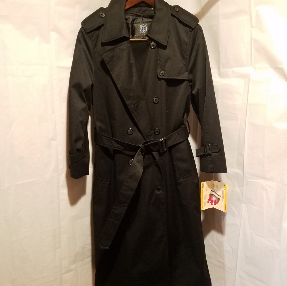 New Womens William Wallace Black 202 Liberator Trench Coat